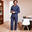 Pijamale clasice pentru bărbați cu imprimeu