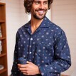 Klasszikus férfi nyomtatott pizsama