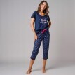 Cămașă de pijama cu mâneci scurte și imprimeu central "Beautiful"