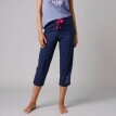 Pantaloni de pijama 3/4 cu imprimeu central "Beautiful"