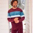 Pijama Velour tricoloră