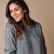 Rochie pulover, model împletitură