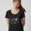 Krátka nočná košeľa s krátkymi rukávmi a motívom galaxie