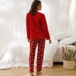 Pantaloni de pijama din microflac cu imprimeu bufant