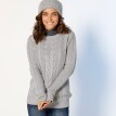 Fonott mintás pulóver