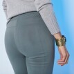 Spodnie modelujące z elastycznym pasem i efektem płaskiego brzucha