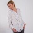 Bluză cu cămașă cu imprimeu cu buline, din poliester reciclat (**)