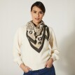 Šátek s leopardím vzorem 100 x 100 cm, vyrobeno ve Francii