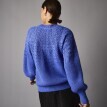 Sweter z gładkim i ażurowym wzorem