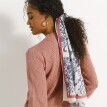 Šátek s potiskem kašmíru 160 x 70 cm, vyrobeno ve Francii