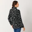 Jachetă din fleece cu fermoar, imprimată