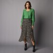 Dlhá zavinovacia sukňa s minimalistickým vzorom