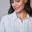 Jednobarevná propínací košile s macramé