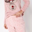 Pijama din fleece cu mâneci lungi cu motiv "ren"