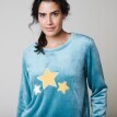 Fleece puha tapintású pizsama csillagmintával