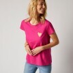 Tričko s výšivkou srdca, jednofarebné