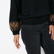 Žakárový měděný pulovr mohérový na dotek