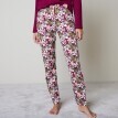 Spodnie od piżamy z kwiatowym nadrukiem na całej powierzchni