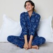 Pijama cu imprimeu stea, flanelă