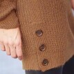 Tunikový pulovr s knoflíky, mohérový na dotek