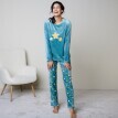 Pijama din fleece, moale la atingere, cu motiv de stea
