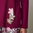 Pyžamové tričko s dlhými rukávmi a stredovou potlačou kvetín