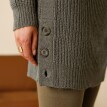 Tunikový pulovr s knoflíky, mohérový na dotek