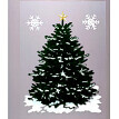 3-dielny obraz na okno "Svetielkujúci vianočný stromček"