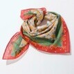 Šátek s potiskem květů 100 x 100 cm, vyrobeno ve Francii