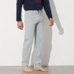 Jednokolorowe spodnie od piżamy z szarą podszewką
