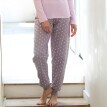 Pyžamové bodkované flanelové nohavice