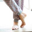 Pantaloni de pijama din flanelă cu imprimeu cu buline
