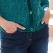Szenilowy sweter zapinany na guziki