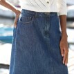 Rozšírená džínsová sukňa