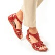 Kožené sandále na suchý zips, extra široké