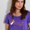 Krótka koszula nocna z nadrukiem "Yoga"