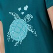 Piżama ze spodniami 3/4 i centralnym nadrukiem "żółwia morskiego"