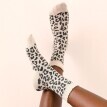 4 darabos zokni készlet, leopárd motívummal összehangolva