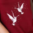 Bawełniana koszula nocna z nadrukiem ptaka