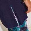 Piżama ze spodniami 3/4 i tropikalnym wzorem