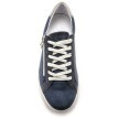PÉDICONFORT® - Bőr tornacipő cipzárral és fűzővel, kék színben