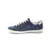 PÉDICONFORT® - Skórzane sneakersy ze sznurowadłami i zamkiem błyskawicznym, niebieskie