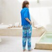 Piżama ze spodniami i patchworkowym nadrukiem