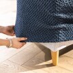 Husă bi-flexibilă pentru fotoliu și canapea cu cotiere, model geometric