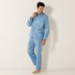 Klasické pyžamo s potiskem, bavlněný popelín