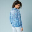Bluză tip cămașă imprimată, jacquard cu dungi, pentru siluetă mică
