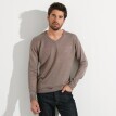 Sweter z dekoltem w szpic, 80% wełna, 20% poliamid