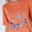 Krótka koszula nocna z nadrukiem motyla
