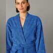 Egyszínű fürdőköpeny kimonógallérral, felnőtt