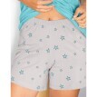 Pijama cu pantaloni scurți cu imprimeu cu "oraș și stele"